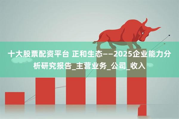 十大股票配资平台 正和生态——2025企业能力分析研究报告_主营业务_公司_收入